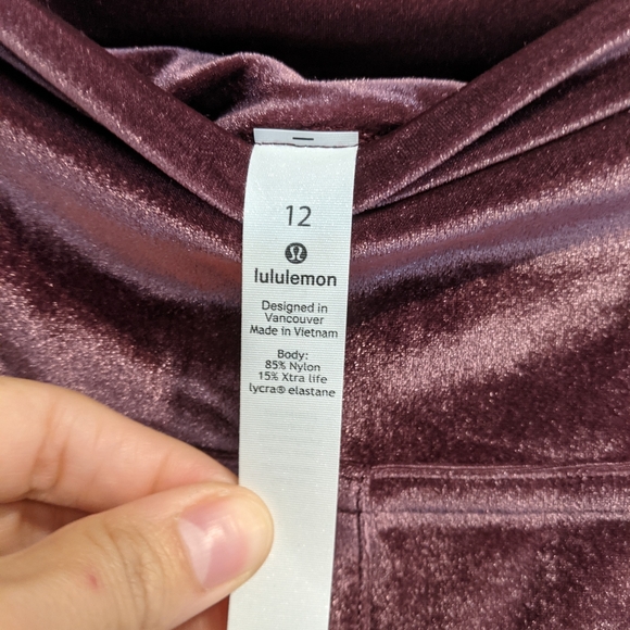 NWT Lululemon Wunder Lounge Velvet Leggings Purple 12 - Picture 7 of 10